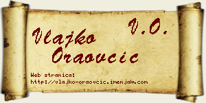 Vlajko Oraovčić vizit kartica